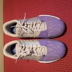 Women's Size 7.5 K-Swiss Big Shot Light Court Tennis Shoes Purple Silver